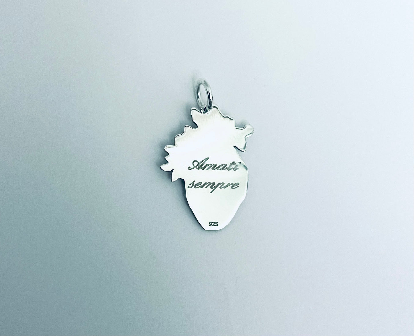 Ciondolo Cuore Anatomico Fiorito