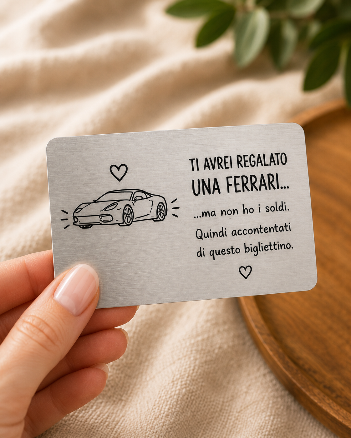 Bigliettino indistruttibile personalizzato