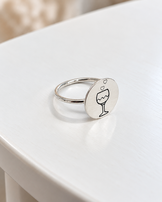 Anello Piastrina tonda