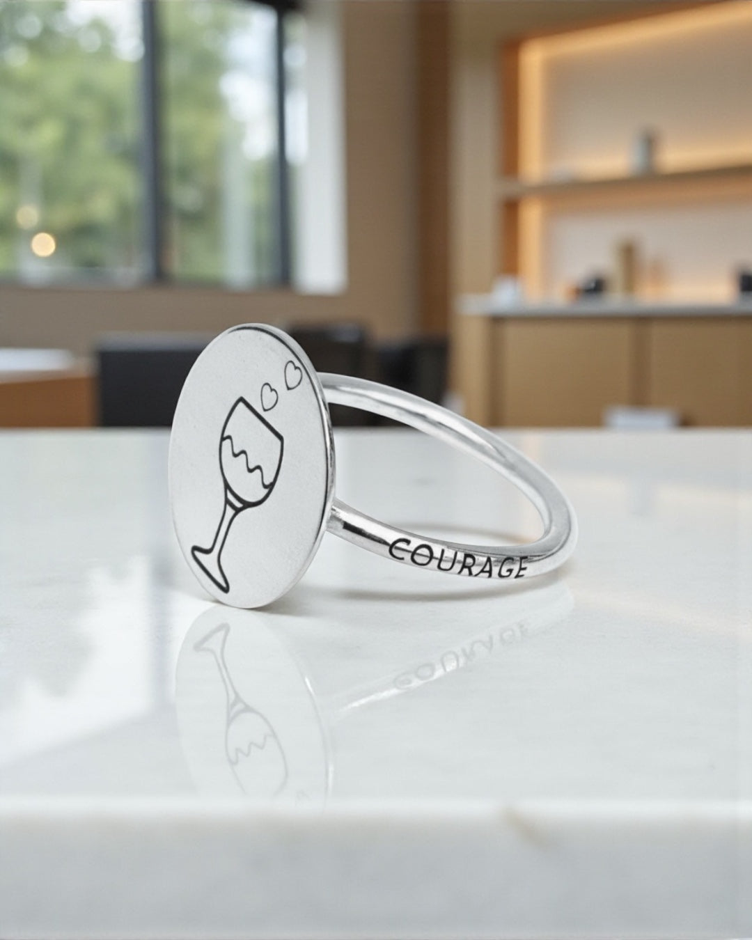 Anello Piastrina tonda