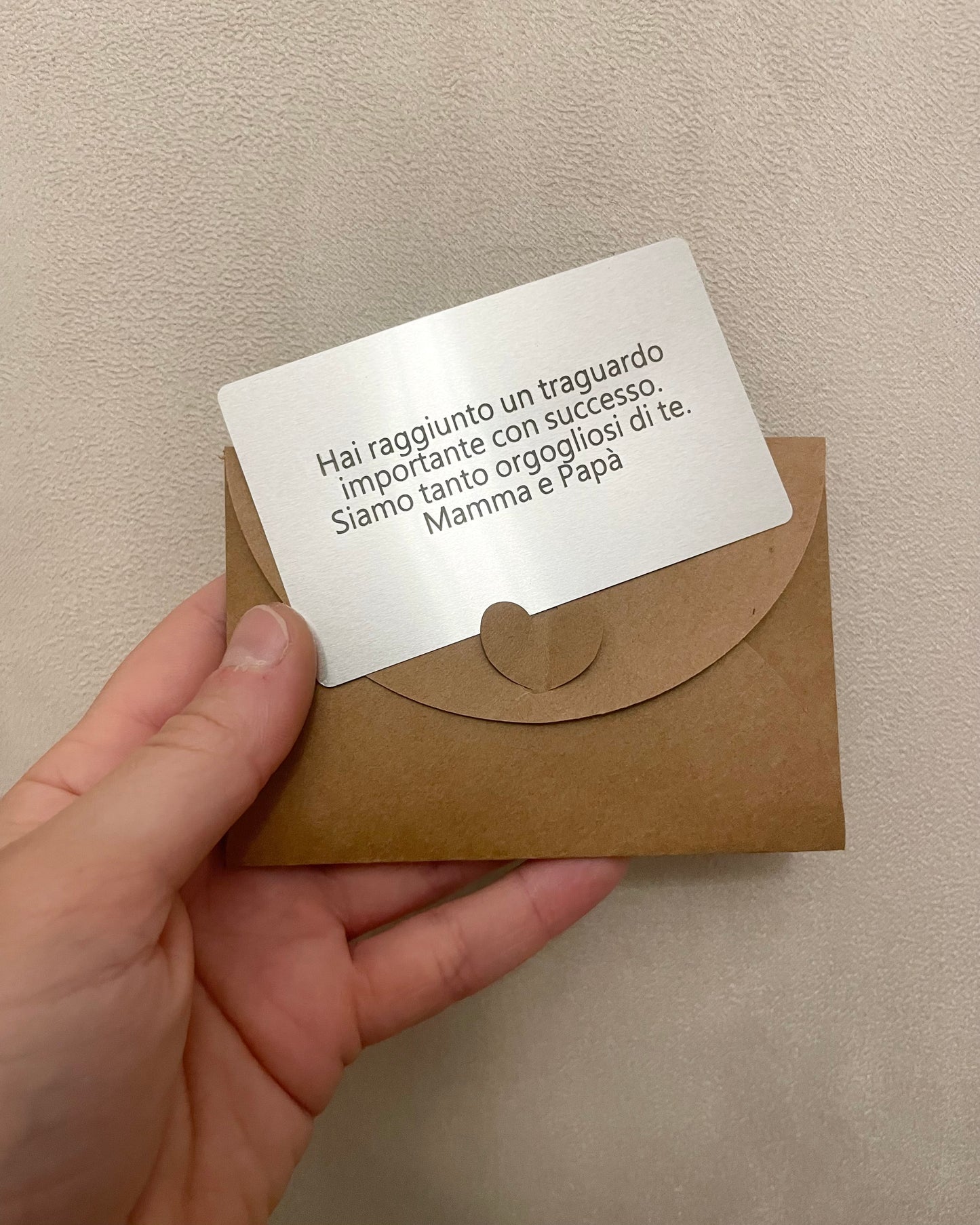 Bigliettino indistruttibile personalizzato