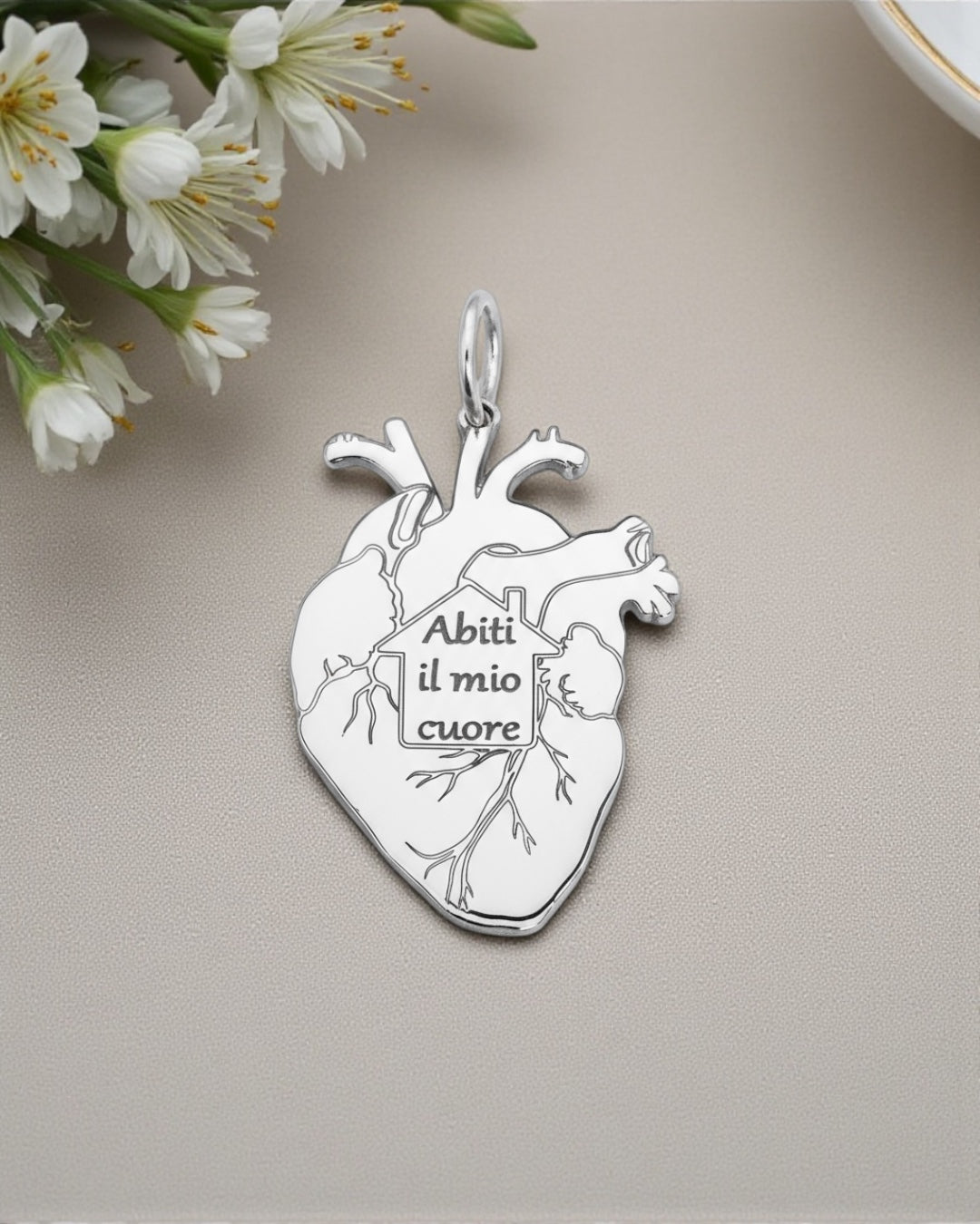 Ciondolo Cuore Casetta