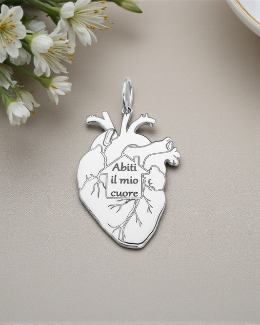 Ciondolo Cuore Casetta