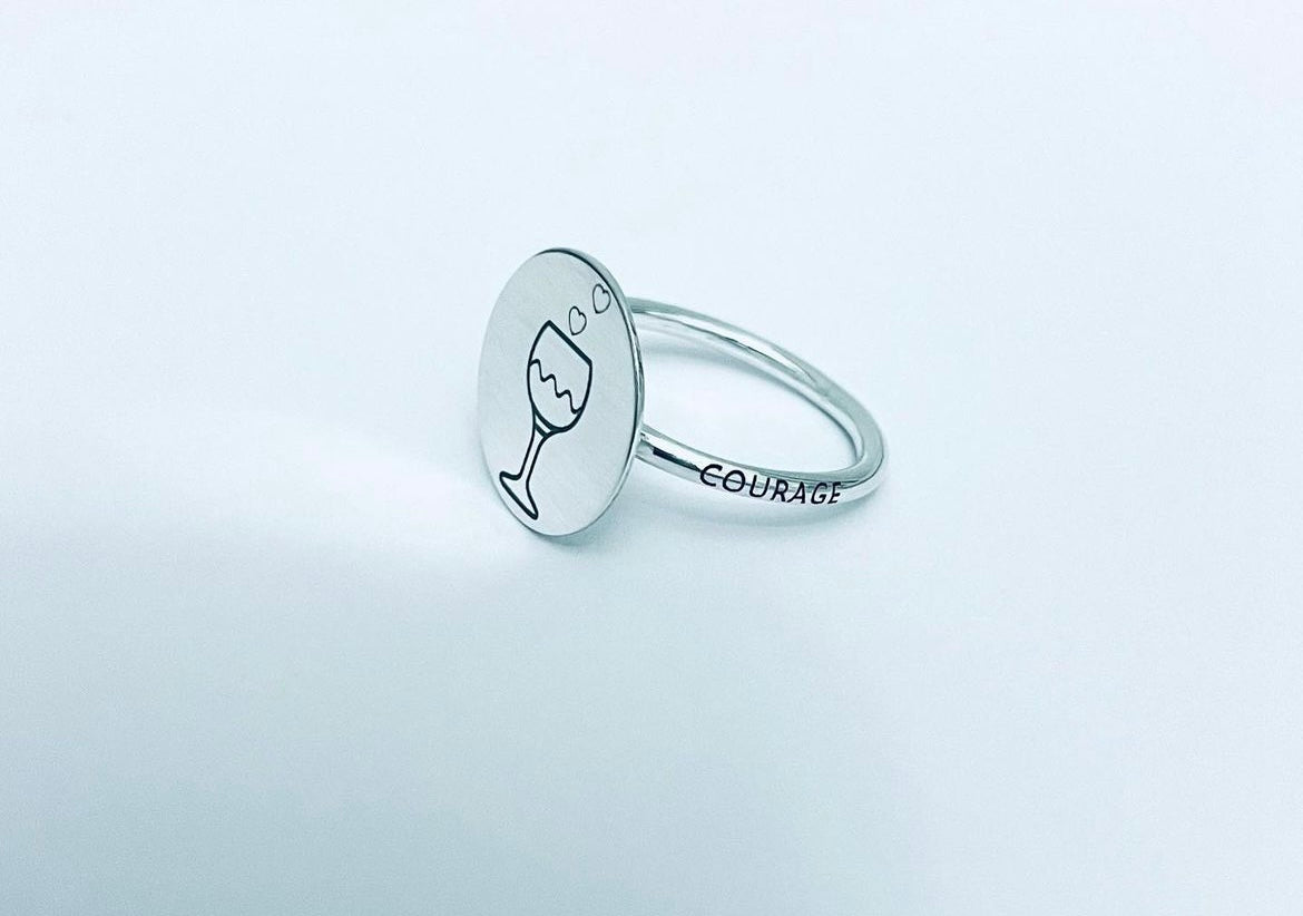 Anello Piastrina tonda