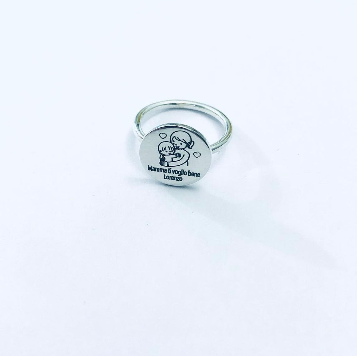 Anello Piastrina tonda