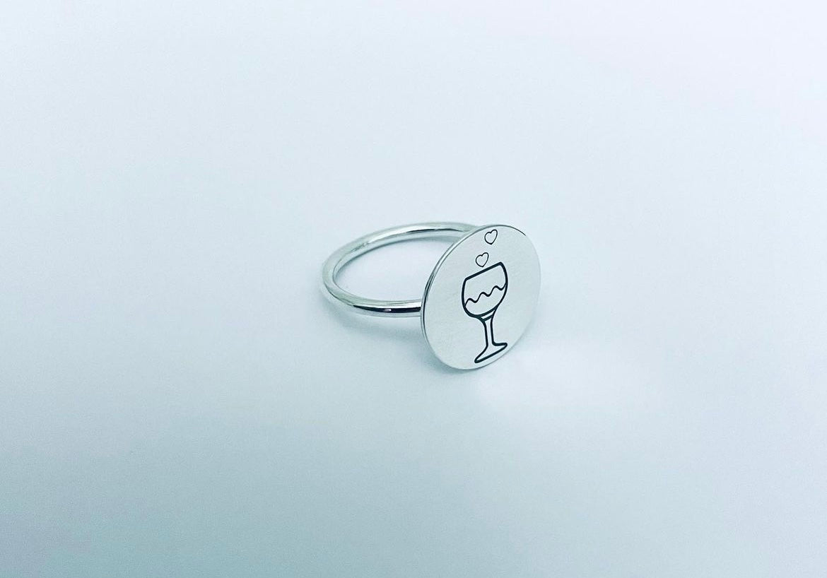 Anello Piastrina tonda